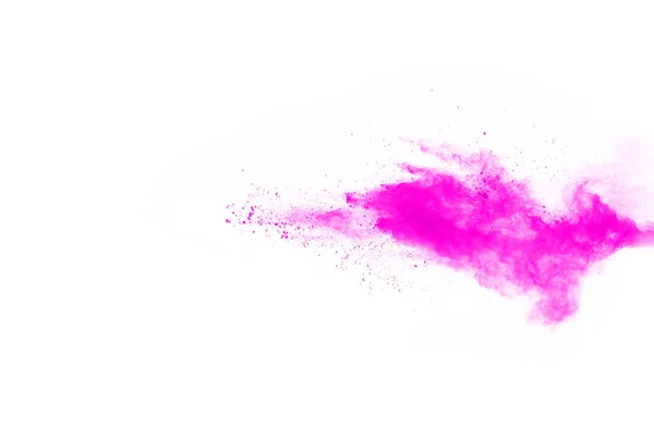 Abstract Pink Powder Splatted Background Freeze Motion Color Powder Exploding — Stock Photo, Image