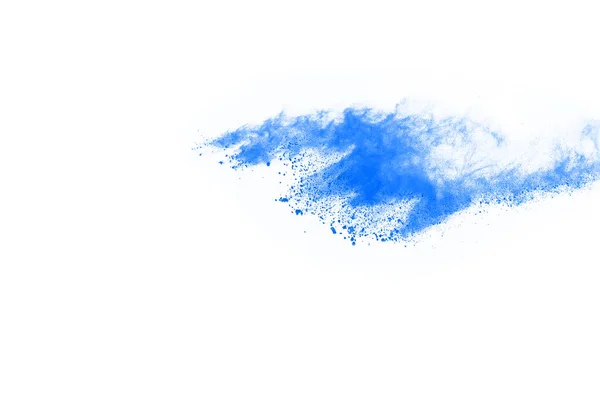 Explosión Polvo Azul Sobre Fondo Blanco Nube Colores Polvo Colorido —  Fotos de Stock