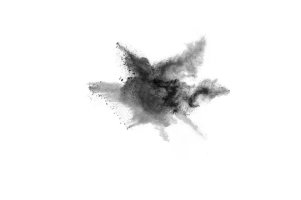 Σωματίδια Άνθρακα Λευκό Φόντο Αφηρημένη Σκόνη Πιτσιλισμένη Λευκό Φόντο Παγώστε — Φωτογραφία Αρχείου