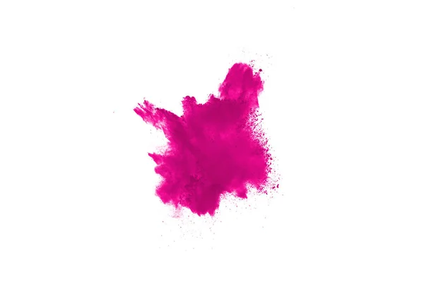 Abstract Pink Powder Splatted Background Freeze Motion Color Powder Exploding — Stock Photo, Image