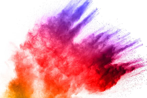 Polvere Astratta Sfondo Splattato Esplosione Polvere Colorata Sfondo Bianco Nuvola — Foto Stock