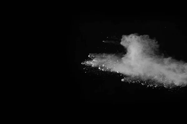Explosión Polvo Blanco Sobre Fondo Negro Nube Colores Polvo Colorido — Foto de Stock