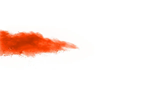 Astratto Arancione Polvere Splatted Sfondo Freeze Movimento Colore Polvere Esplodendo — Foto Stock