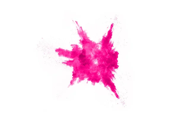 Абстрактный Розовый Порошок Брызги Фона Замораживание Движения Цветового Порошка Взрываясь — стоковое фото