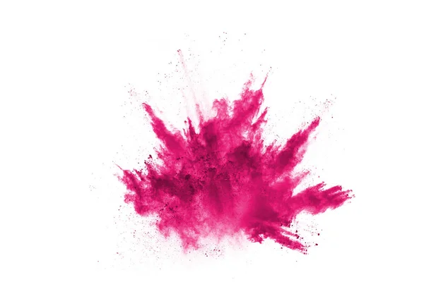 Astratto Rosa Polvere Splatted Sfondo Freeze Movimento Colore Polvere Esplodendo — Foto Stock