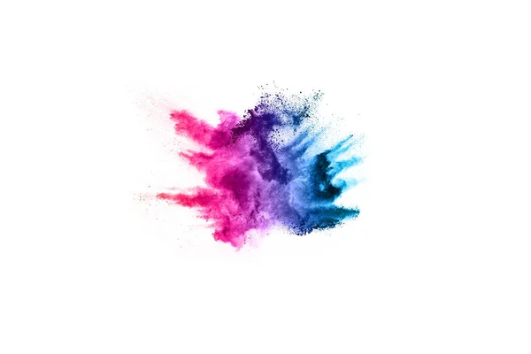 Abstract Powder Splatted Background Colorful Powder Explosion White Background Colored — Stock Photo, Image