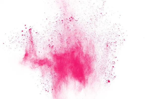 Astratto Rosa Polvere Splatted Sfondo Freeze Movimento Colore Polvere Esplodendo — Foto Stock