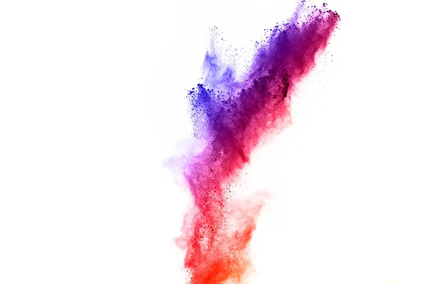 Abstract Powder Splatted Background Colorful Powder Explosion White Background Colored — Stock Photo, Image