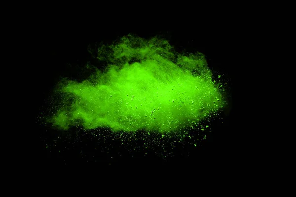 Siyah Arka Planda Beyaz Toz Patlaması Renkli Bulut Renkli Toz — Stok fotoğraf