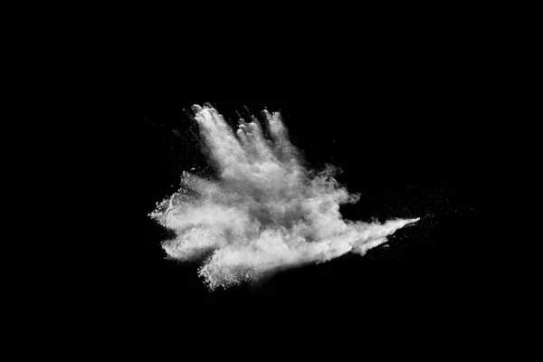 Explosão Branco Fundo Preto Nuvem Colorida Poeira Colorida Explode Pintura — Fotografia de Stock