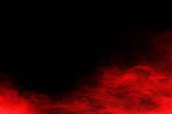 Abstract Red Powder Explosion Black Background Abstract Red Powder Splatted — Stock Photo, Image