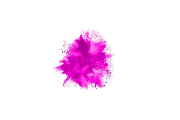 Astratto Rosa Polvere Splatted Sfondo Freeze Movimento Colore Polvere Esplodendo — Foto Stock