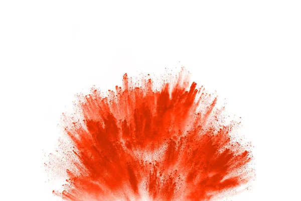 Abstract Orange Powder Splatted Background Freeze Motion Color Powder Exploding — Stock Photo, Image