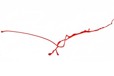 Red paint splash isolated on a white background.