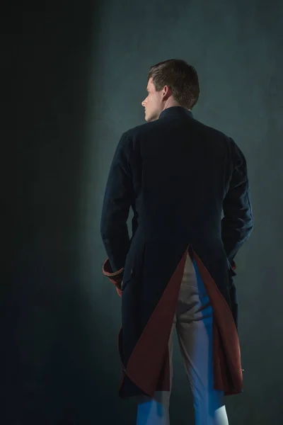 Tarihsel Mparatorluğu Adamın Ceketi Arkadan Görünüş — Stok fotoğraf