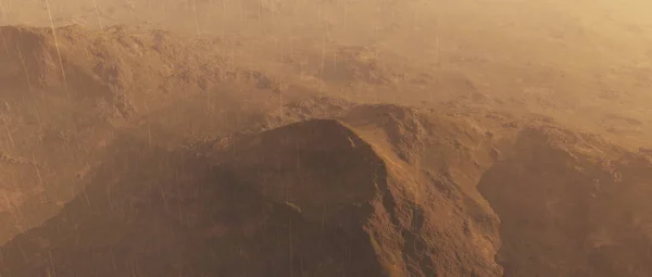 雨の中で山のアンテナ — ストック写真