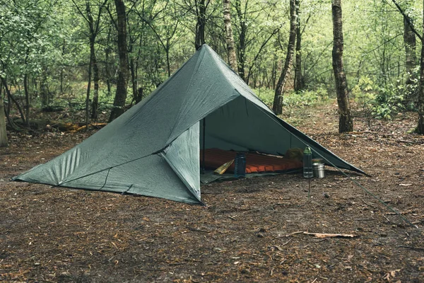 Grünes Zelt im Frühling. — Stockfoto