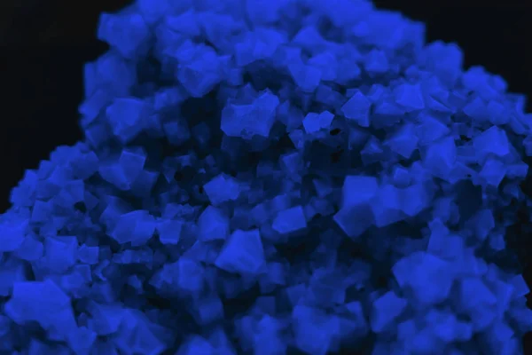 Detail of blue fluorescent mineral stone. — Stock Photo, Image