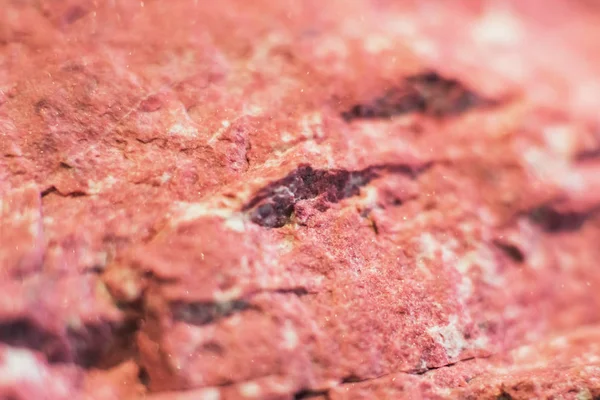 Détail de pierre minérale de couleur rose . — Photo