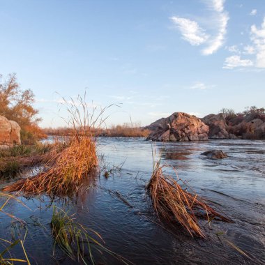 Güney Bug Nehri ile sonbahar manzara
