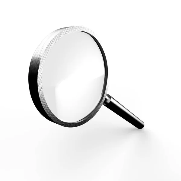 Metal Magnifying Glass Isolated White Background Illustration — Stock Photo, Image