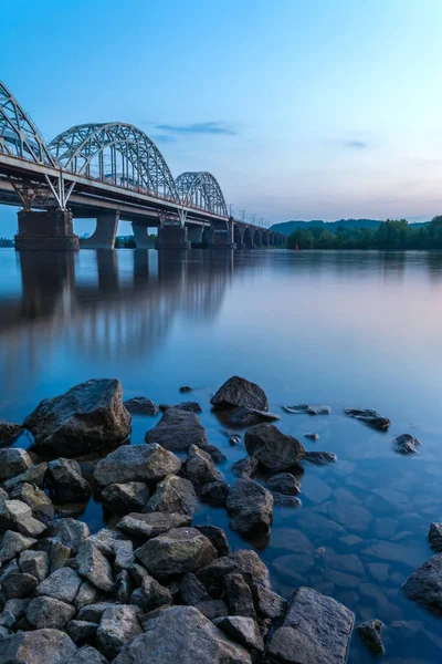 Railway Bridge Kiev Ukraine — Stock Photo, Image