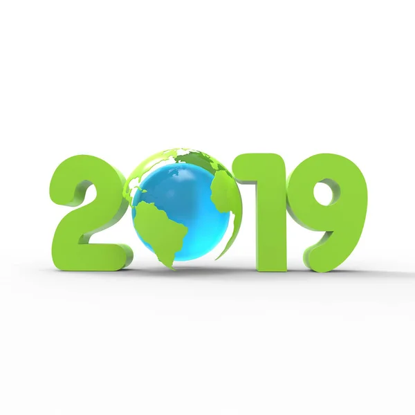 2019 Ano Mundo Planeta Terra Ilustração — Fotografia de Stock