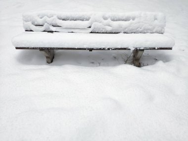 kar kış Park ile kaplı tek tezgah