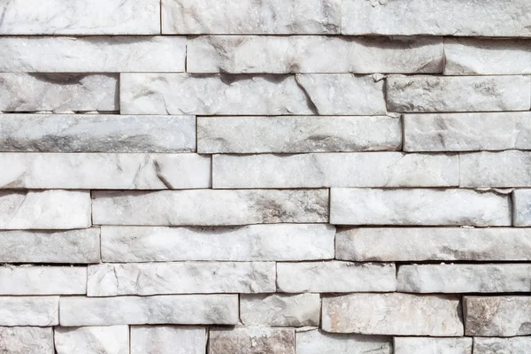 白い大理石のレンガの壁のテクスチャと背景 — ストック写真