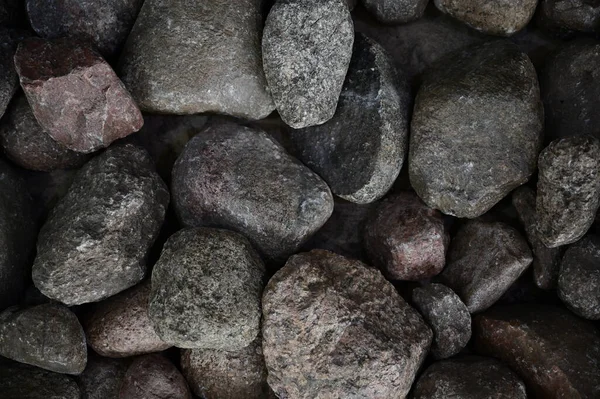 Grande Foto Pedras Cima Estrada — Fotografia de Stock