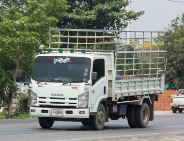 Chiang Mai, Tayland - 24 Nisan 2018: Özel Isuzu kargo kamyon. Fotoğrafa yol no.1001 8 km şehir merkezine Chiangmai, Tayland.