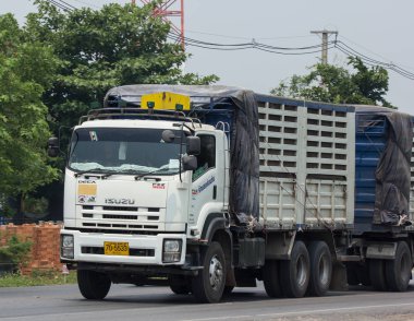 Chiang Mai, Tayland - 24 Nisan 2018: Özel Isuzu kargo kamyon. Fotoğrafa yol no.1001 8 km şehir merkezine Chiangmai, Tayland.
