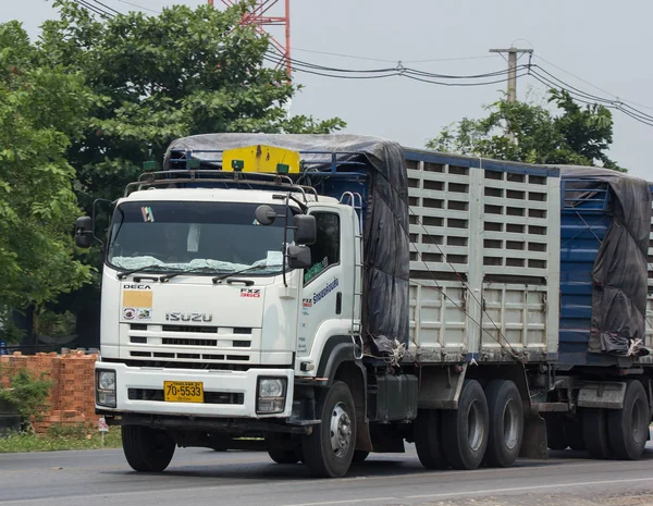 Chiang Mai, Tayland - 24 Nisan 2018: Özel Isuzu kargo kamyon. Fotoğrafa yol no.1001 8 km şehir merkezine Chiangmai, Tayland.