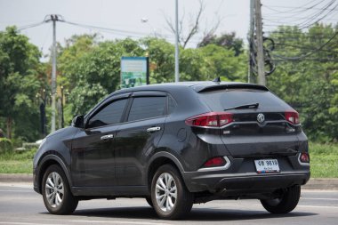 Chiang Mai, Tayland - 10 Mayıs 2018: Özel Suv araç Mg Gs. ürünü İngiliz otomotiv den. Yol no.1001, Chiangmai şehir merkezine 8 km.