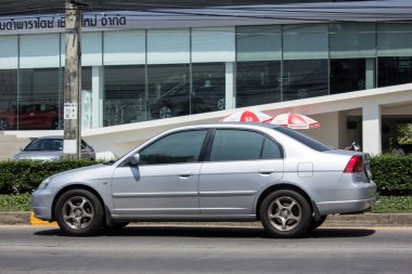Chiang Mai, Tayland - 18 Mayıs 2018: Özel Sedan Honda Automobil, Honda Civic arabadan. Yol no.1001 Chiangmai iş alanı 8 km.