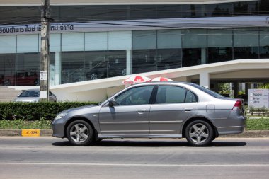 Chiang Mai, Tayland - 18 Mayıs 2018: Özel Sedan Honda Automobil, Honda Civic arabadan. Yol no.1001 Chiangmai iş alanı 8 km.