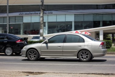 Chiang Mai, Tayland - 18 Mayıs 2018: Özel Sedan Honda Automobil, Honda Civic arabadan. Yol no.1001 Chiangmai iş alanı 8 km.