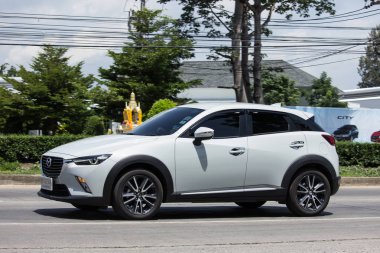 Chiang Mai, Tayland - 18 Mayıs 2018: Özel otomobil, Mazda Cx-3, cx3. Fotoğraf Road Hayır 121 hakkında 8 km şehir merkezine Chiangmai, Tayland.