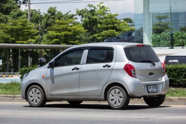 Chiang Mai, Tayland - 18 Mayıs 2018: Özel Eko Kiralık, Suzuki Celerio. Fotoğraf Road Hayır 121 hakkında 8 km şehir merkezine Chiangmai, Tayland.