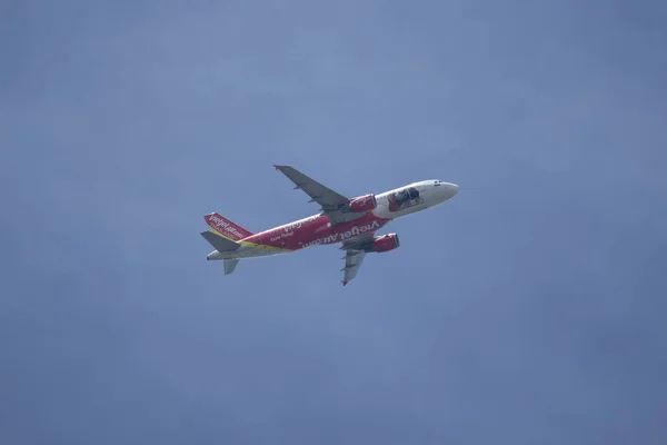 2018年5月24日 Vke A320 200 Vietjet 航空公司 从清迈国际机场起飞到曼谷机场 — 图库照片