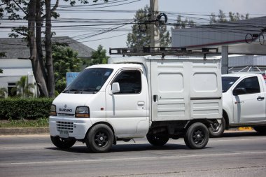 Chiang Mai, Tayland - 21 Mayıs 2018: Özel Suzuki Carry al araba. Fotoğraf Road'da yok 121 hakkında 8 km şehir merkezine Chiangmai Tayland.