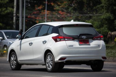 Chiang Mai, Tayland - 21 Mayıs 2018: Özel araba Mini cooper. Yol no.1001 Chiangmai iş alanı 8 km.