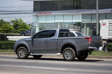 Chiang Mai, Tayland - 21 Mayıs 2018: Özel araba Mini cooper. Yol no.1001 Chiangmai iş alanı 8 km.