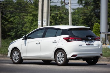Chiang Mai, Tayland - 21 Mayıs 2018: Özel araba Mini cooper. Yol no.1001 Chiangmai iş alanı 8 km.