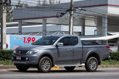 Chiang Mai, Tayland - 21 Mayıs 2018: Özel araba Mini cooper. Yol no.1001 Chiangmai iş alanı 8 km.