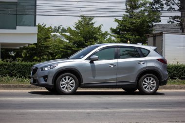 Chiang Mai, Tayland - 21 Mayıs 2018: Özel otomobil, Mazda Cx-5, cx5. Yol no.1001, Chiangmai iş alanı 8 km.