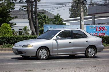 Chiang Mai, Tayland - 21 Mayıs 2018: Özel araba, Hyundai Elentra. Fotoğraf Road Hayır 121 hakkında 8 km şehir merkezine Chiangmai, Tayland.