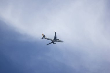 Chiang Mai, Tayland - 5 Haziran 2018: 9v-Trk Airbus A320-200 Scooth hava. Singapur'a Chiangmai Havaalanı'ndan çıkar.