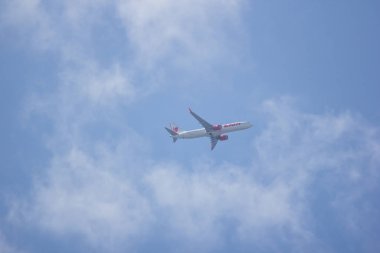 Chiang Mai, Tayland - 6 Haziran 2018: Hs-Lsh Boeing 737 Max 9 Tay, aslan hava havayolu. Bangkok'a Chiangmai Havaalanı'ndan çıkar.