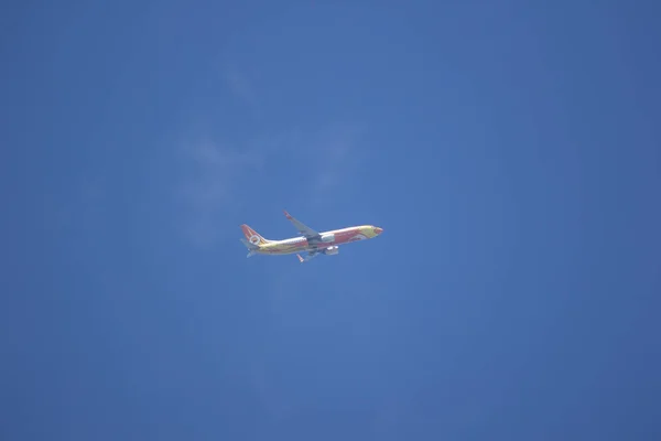2018年6月6日 Dbt 737 800 Nokair 从清迈机场起飞到曼谷 — 图库照片